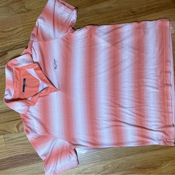 Greg Norman Collection Orange and White Polo Shirt - Picture 1 of 3
